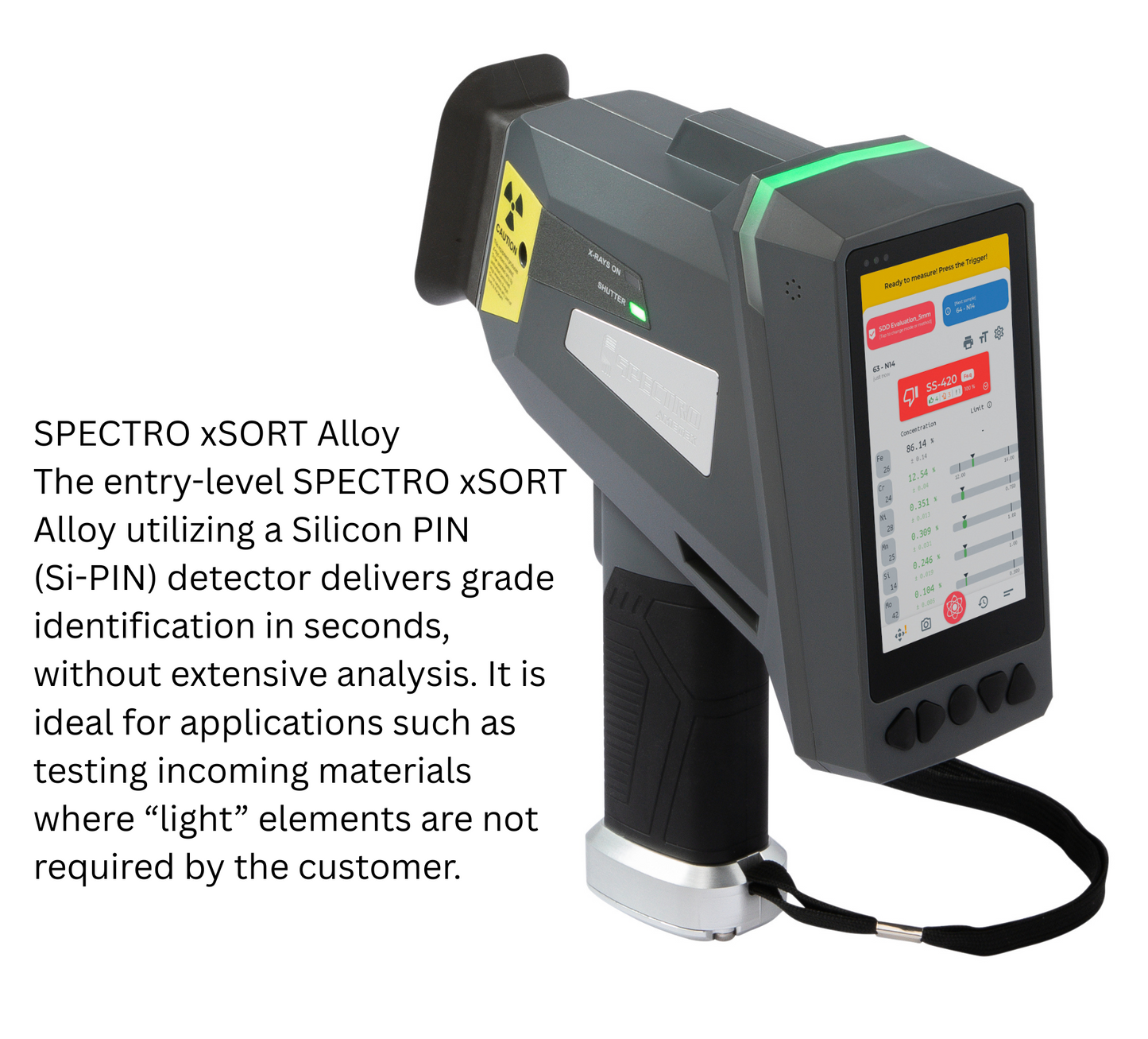 Handheld XRF/PMI Analyser - SPECTRO xSORT