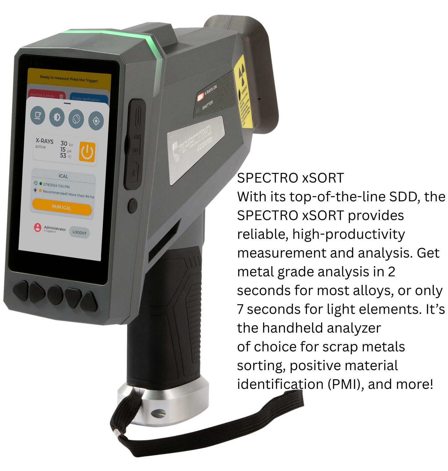 Handheld XRF/PMI Analyser - SPECTRO xSORT